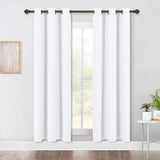 Set of 2 Blackout Window Curtains and Drapes for Kitchen Window Treatment Thermal Insulated Solid Grommet Blackout Drapery Panels