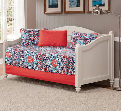 Orange Blue Floral