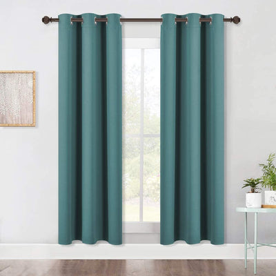 Set of 2 Blackout Window Curtain Treatment Thermal Insulated Drapery Panels - Anna's Linens Store