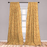 Leopard Print Window Curtains Leopard Texture Illustration Exotic Fauna Inspired Pattern Lightweight Decorative Panels Set of 2 with Rod Pocket 56" x 95" - Anna's Linens Store