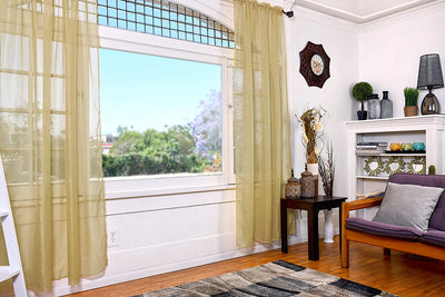 Sheer Curtains. 2 Panels set. - Anna's Linens Store