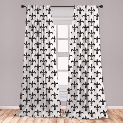 Leopard Texture Illustration Exotic Fauna Inspired Pattern Lightweight Decorative Panels Window Curtains Set of 2 Rod Pocket - Anna's Linens Store
