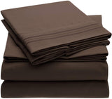 Ensemble de draps hypoallergéniques en microfibre brossée 4 pièces