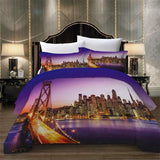 Duvet Cover Set Soft London Themed Comforter Cover Set 3 Pieces - Anna's Linens Store