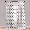 Leopard Texture Illustration Exotic Fauna Inspired Pattern Lightweight Decorative Panels Window Curtains Set of 2 Rod Pocket - Anna's Linens Store