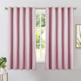 Set of 2 Blackout Window Curtains and Drapes for Kitchen Window Treatment Thermal Insulated Solid Grommet Blackout Drapery Panels