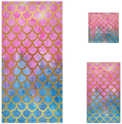 Soft Luxury Set of 3 Towels Bath Towel Hand Towel Washcloth Multipurpose for Bathroom Hotel Gym Spa and Beach - Anna's Linens Store