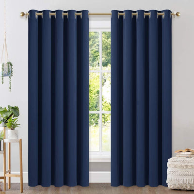 Set of 2 Blackout Window Curtain Treatment Thermal Insulated Drapery Panels - Anna's Linens Store