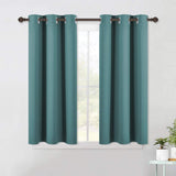 Set of 2 Blackout Window Curtains and Drapes for Kitchen Window Treatment Thermal Insulated Solid Grommet Blackout Drapery Panels