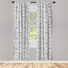 Leopard Texture Illustration Exotic Fauna Inspired Pattern Lightweight Decorative Panels Window Curtains Set of 2 Rod Pocket - Anna's Linens Store