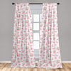 Leopard Texture Illustration Exotic Fauna Inspired Pattern Lightweight Decorative Panels Window Curtains Set of 2 Rod Pocket - Anna's Linens Store