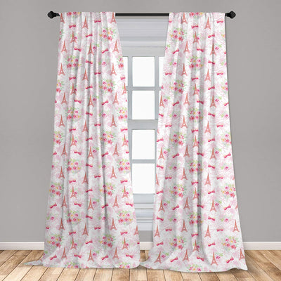 Leopard Texture Illustration Exotic Fauna Inspired Pattern Lightweight Decorative Panels Window Curtains Set of 2 Rod Pocket - Anna's Linens Store