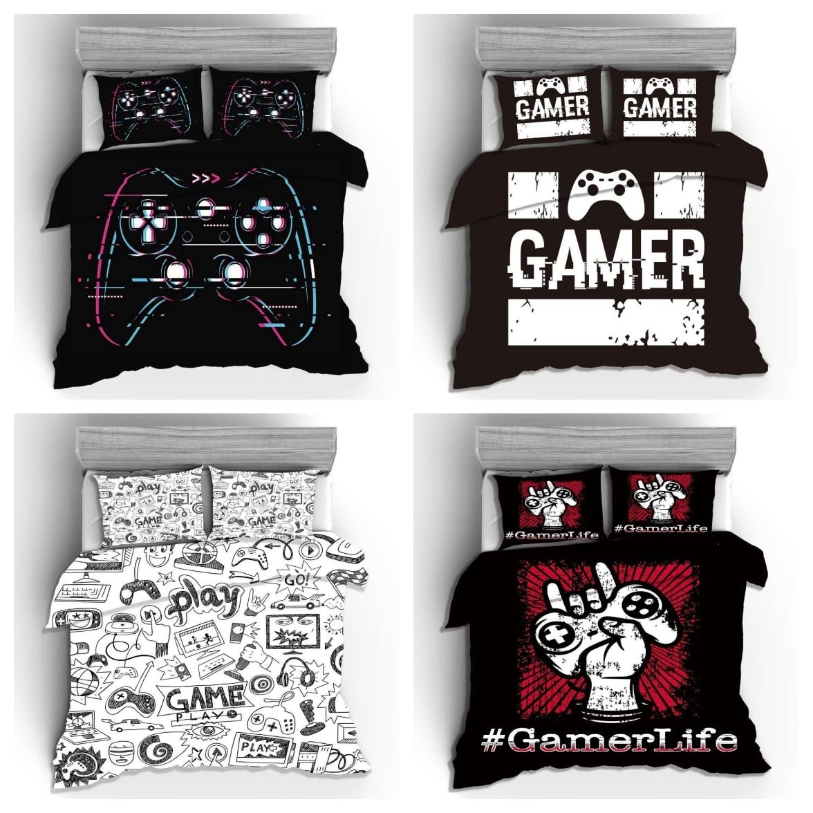 3D Gamer Quilt Cover Set - Anna's Linens