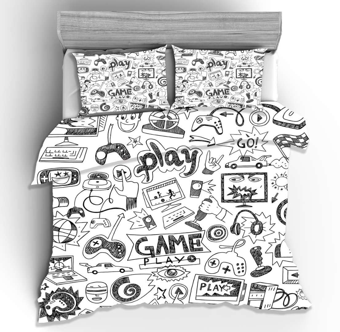 3D Gamer Quilt Cover Set - Anna's Linens