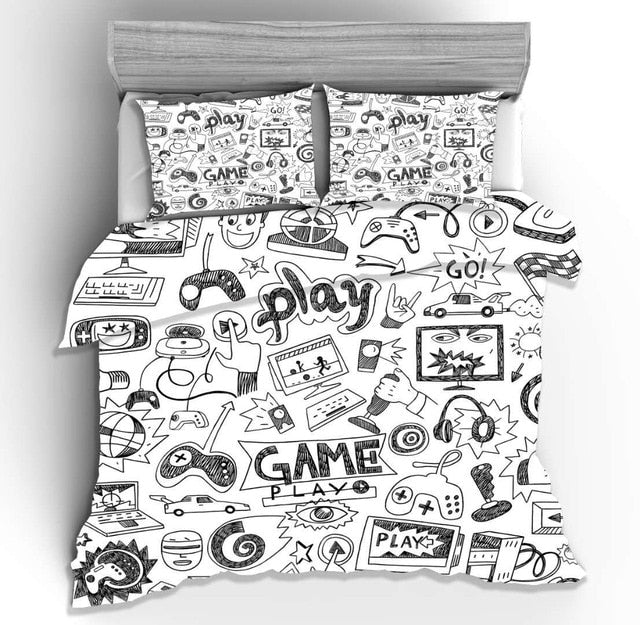 3D Gamer Quilt Cover Set - Anna's Linens