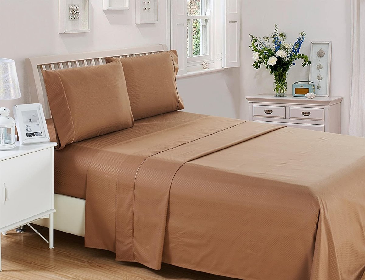 4 pcs Bed Sheet Set Microfiber 1800 Wrinkle Stain Fade Resistant Hypoallergenic Deep Pocket - Anna's Linens