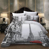 Duvet Cover Set Soft London Themed Comforter Cover Set 3 Pieces - Anna's Linens Store