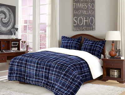 Plaid Navy Blue
