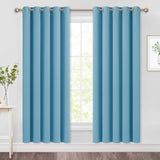 Set of 2 Blackout Window Curtain Treatment Thermal Insulated Grommet Blackout Drapery Panels