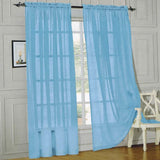 Window Curtains 2-Piece Sheer Panel with 2 inch Rod Pocket - Anna's Linens Store