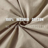 100% Washed Cotton Duvet Cover Set, 3 Pieces Ultra Soft Bedding Set with Zipper Closure. Solid Color Pattern Duvet Cover Set - Anna's Linens Store