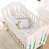 3 Piece Crib Bedding Set Grey Elephant and Zebra Baby Elephant Crib Set for Boy and Girl - Anna's Linens Store