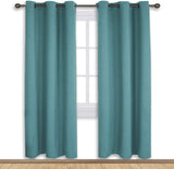 Set of 2 Blackout Window Curtain Treatment Thermal Insulated Grommet Blackout Drapery Panels