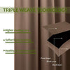 Set of 2 Blackout Window Curtain Treatment Thermal Insulated Drapery Panels - Anna's Linens Store