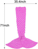 Mermaid Tail Blanket Hand Crochet Snuggle All Seasons Sleeping Bag Blanket with Gift - Anna's Linens Store