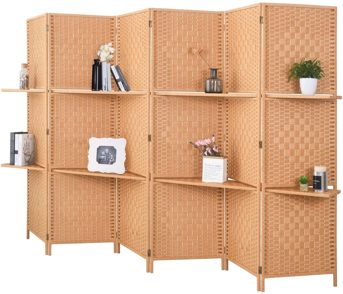 6 ft Tall - Extra Wide 6 Panels Room Divider - Anna's Linens