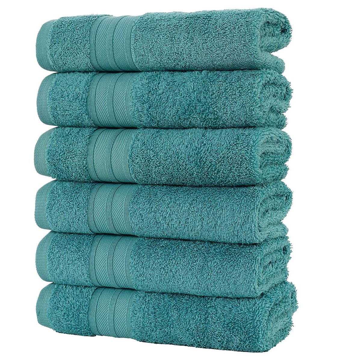 6 PCS Pure Cotton Face Towel Super Absorbent Large Soft 30" x 14" - Anna's Linens