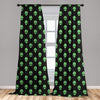 Leopard Texture Illustration Exotic Fauna Inspired Pattern Lightweight Decorative Panels Window Curtains Set of 2 Rod Pocket - Anna's Linens Store