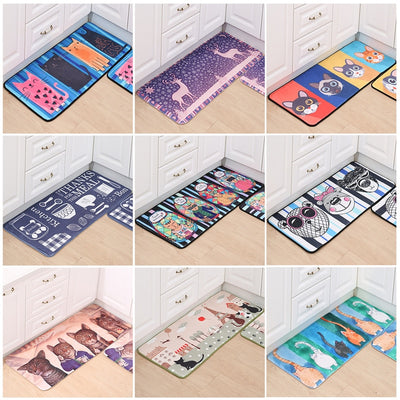 Home Entrance Flannel Doormat Modern Kitchen Mat Bath Carpet Floor Mat - Anna's Linens Store