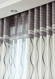 Classic Black / White Stripe Flat Protection Curtain Size - W 60" x H 100" - Anna's Linens Store