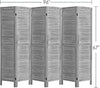 4 Panel 5.6 Ft Tall Wood Room Divider Partition Wall - Anna's Linens Store