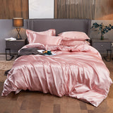 Bedding Set Solid Color Luxury Bedding Kit Rayon Satin Duvet Cover Set Twin Queen King Size Bed Set 2pcs/3pcs/4pcs - Bedding Set - Anna's Linens Store