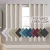 Linen Room Darkening Light Blocking Thermal Insulated Heavy Weight Textured Rich Burlap Curtain 1 Panel - Anna's Linens Store