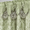 6 Piece Drape Set with Attached Valance and Sheer with 2 Tie Backs
