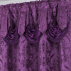 6 Piece Drape Set with Attached Valance and Sheer with 2 Tie Backs
