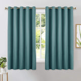Set of 2 Blackout Window Curtains and Drapes for Kitchen Window Treatment Thermal Insulated Solid Grommet Blackout Drapery Panels