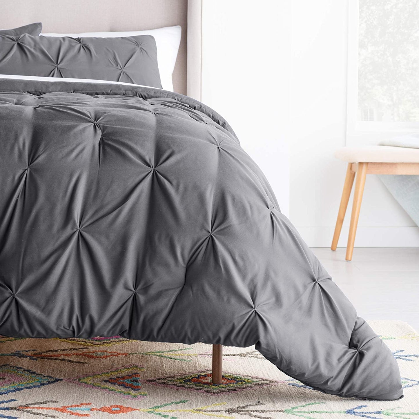 Gray Pinch Pleat
