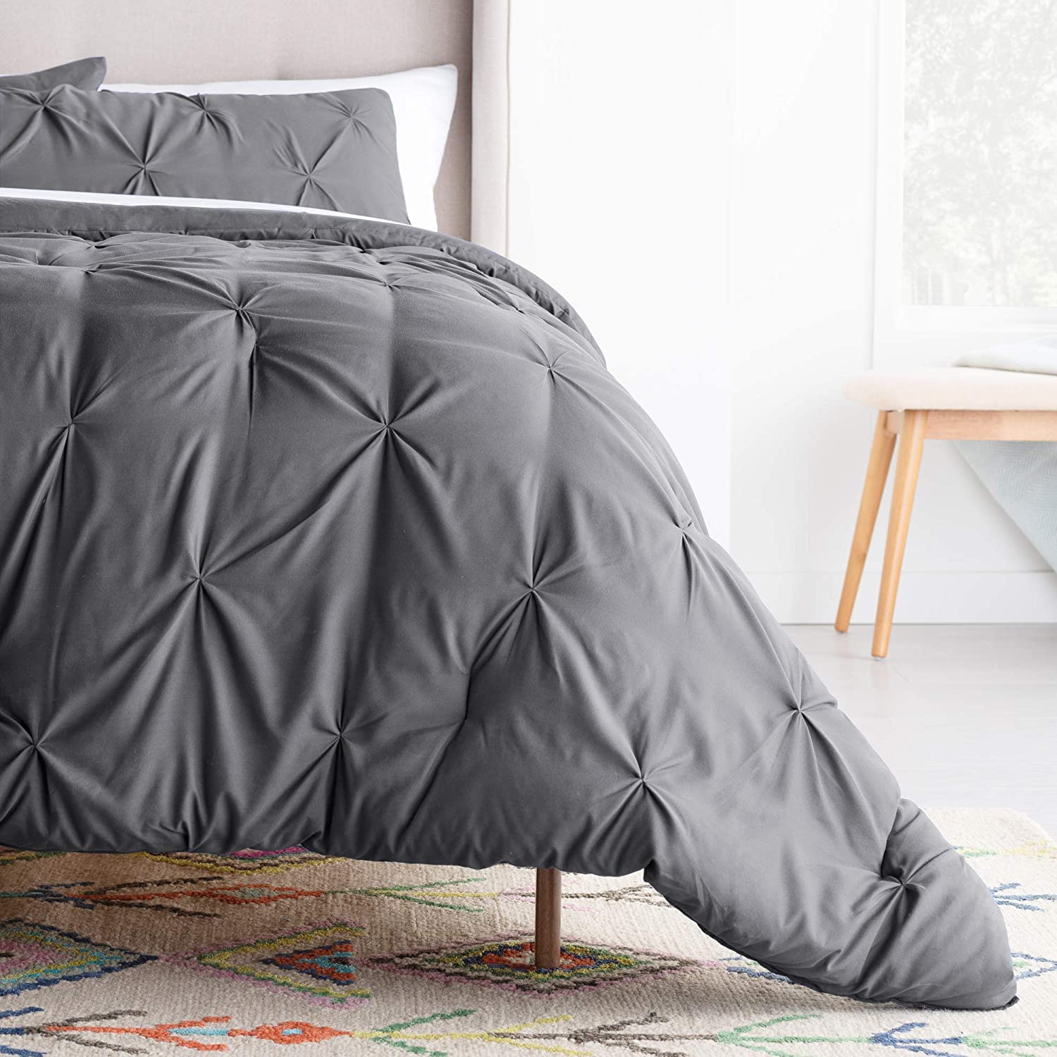 Gray Pinch Pleat