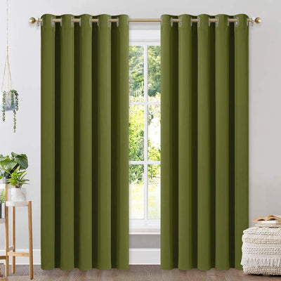 Set of 2 Blackout Window Curtain Treatment Thermal Insulated Drapery Panels - Anna's Linens Store