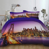 Duvet Cover Set Soft London Themed Comforter Cover Set 3 Pieces - Anna's Linens Store