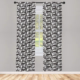 Leopard Print Window Curtains Leopard Texture Illustration Exotic Fauna Inspired Pattern Lightweight Decorative Panels Set of 2 with Rod Pocket 56" x 95" - Anna's Linens Store