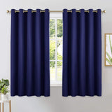 Set of 2 Blackout Window Curtains and Drapes for Kitchen Window Treatment Thermal Insulated Solid Grommet Blackout Drapery Panels