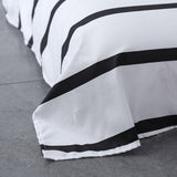 Monochromatic Stripes Duvet Bedding Set King Size - Anna's Linens Store