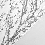 Tree Branch Abstract Printing Lined Thermal Insulated Window Curtain Silver Gray Pack of 2 - Anna's Linens Store