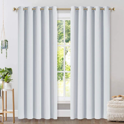 Set of 2 Blackout Window Curtain Treatment Thermal Insulated Drapery Panels - Anna's Linens Store