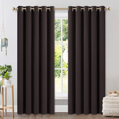 Set of 2 Blackout Window Curtain Treatment Thermal Insulated Drapery Panels - Anna's Linens Store